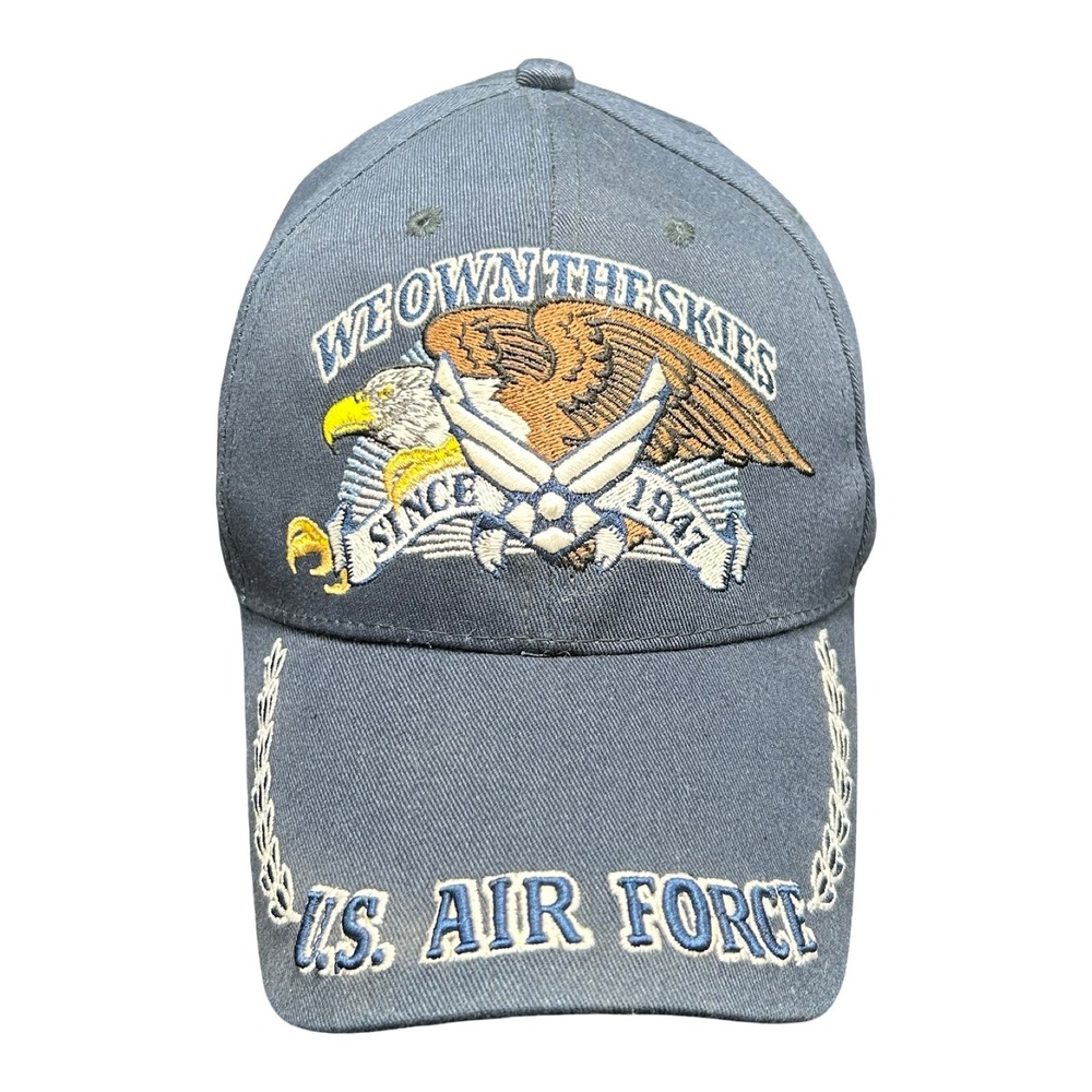 Eagle Crest US Air Force We Own The Skies Embroidered Navy Blue Hat Cap 5950